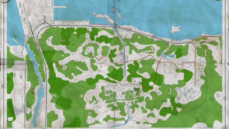 タルコフ Shoreline plan map