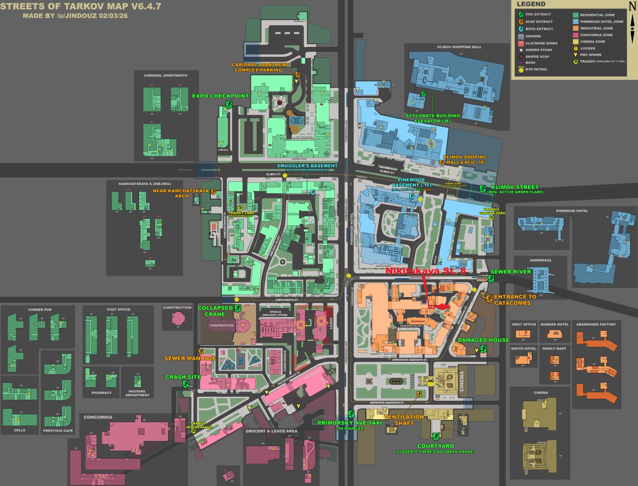 Nikitskaya St. 8 location marked on map