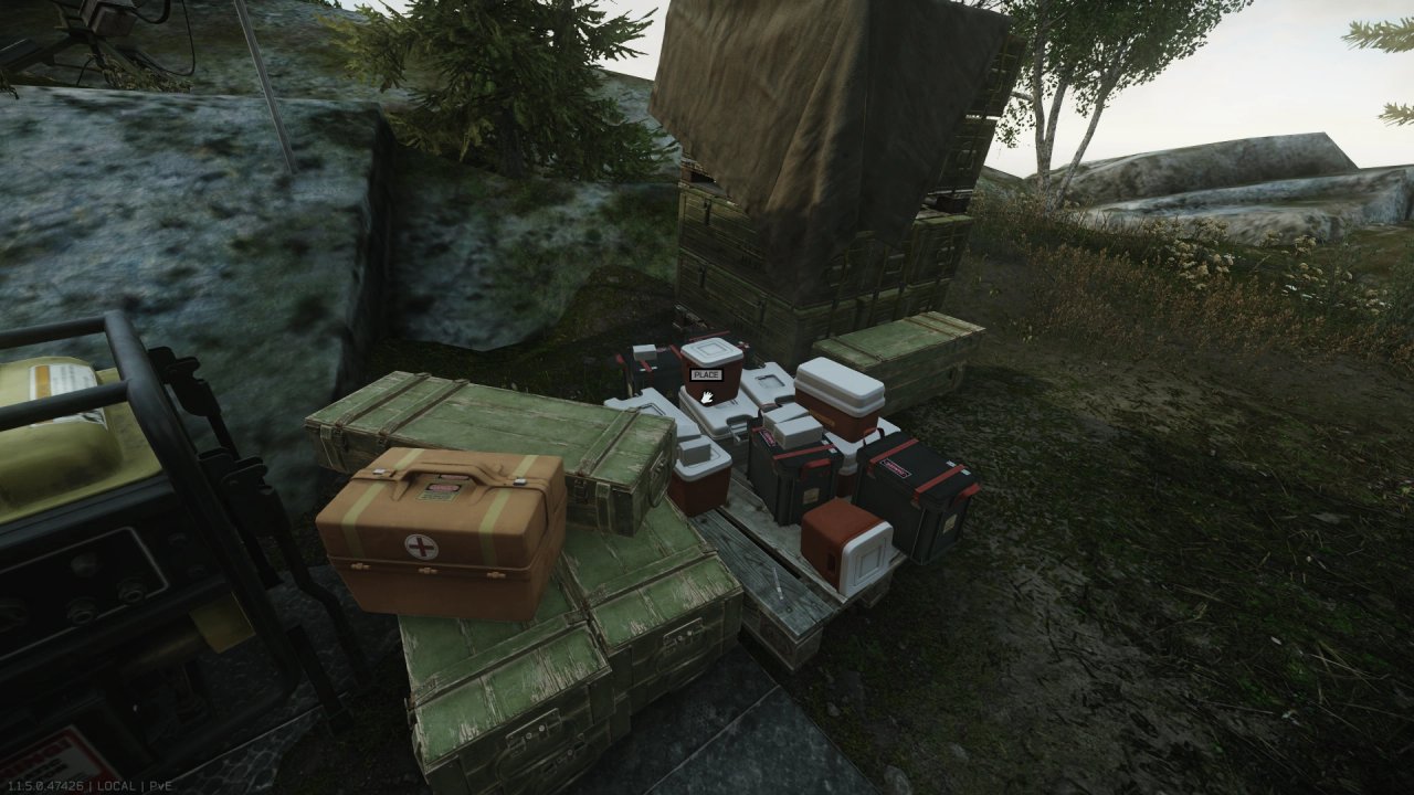 Stashing location at medical boxes